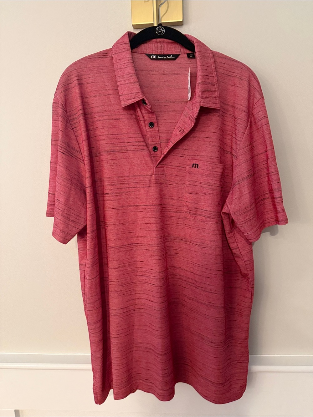 NWT Travis Mathew’s Men’s Heathered Red Polo Shirt